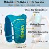 Azarxis Hydration Running Vest Backpack Pack 5L for Women and Men Jogging Trail Race Marathon Cycling Hiking (Mint Blue with 1.5L Water Bladder) view 3