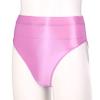 Linjinx Women's Glossy High Waist Yoga Shorts Gym Workout Rave Booty Dance Mini Hot Pants Bottoms Pink A Large view 4