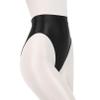 Linjinx Women's Glossy High Waist Yoga Shorts Gym Workout Rave Booty Dance Mini Hot Pants Bottoms Black A Medium view 3