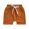 LIOMENGZI Toddler Baby Boys Shorts, Summer Cotton Blend Shorts for Kids Girls, Childrens Jogger Pants Sport Shorts (Brown, 6-12 Months) view 1