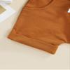 LIOMENGZI Toddler Baby Boys Shorts, Summer Cotton Blend Shorts for Kids Girls, Childrens Jogger Pants Sport Shorts (Brown, 6-12 Months) view 3