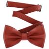 Adam Young Boy's Terracotta Blue Bow Tie Pre-Tied Style Formal Satin Classic Bowtie for Tuxedo Faux Silk (Medium, Rust) view 1