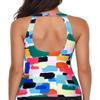 Holipick Multicoloured High Neck Tankini Top Bathing Suit Tops for Women Tummy Control Tank Tops Swimsuits 20 Plus view 2