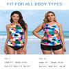 Holipick Multicoloured High Neck Tankini Top Bathing Suit Tops for Women Tummy Control Tank Tops Swimsuits 20 Plus view 4