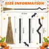 Lewtemi 2 Pack 4 Parts Witch Broom Crooked Wizard Broomstick Halloween Witches Costume Prop Accessory Decoration for Men Women Adults Cosplay Costumes view 2