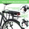 Bike Cargo Rack w/Fender & Bungee Cargo Net & Reflective Logo,Quick Release Mountain Road Bicycle Rear Racks,Universal Adjustable Bike Luggage Touring Carrier Rack,Large Capacity Bike Pannier Rack view 2