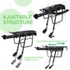 Bike Cargo Rack w/Fender & Bungee Cargo Net & Reflective Logo,Quick Release Mountain Road Bicycle Rear Racks,Universal Adjustable Bike Luggage Touring Carrier Rack,Large Capacity Bike Pannier Rack view 3