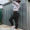 YEOREO Amplify Leggings for Women Seamless Scrunch Leggings Butt Lifting Gym High Waisted Athletic Leggings Black Marl view 2
