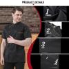 Nsteky Custom Chef Coat Jacket Men's Short Sleeve Classic Chef Coat with Traditional Buttons view 2