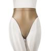 Linjinx Women's Glossy High Waist Yoga Shorts Gym Workout Rave Booty Dance Mini Hot Pants Bottoms Coffee A XX-Large view 3