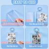 Henoyso 24 Sets Acrylic Photo Frame Keychain Picture Insert Blank Clear Picture Holder for DIY Craft Valentines Graduation Gift (2x3 Inch,Classic) view 4