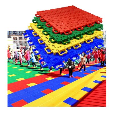 CXKJP Indoor Outdoor Modular Interlocking Floor Tiles, Weatherproof Breathable Splice Floor Large Sports Mat with Drain Holes (Color : Blue, Size : 1PCS)