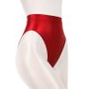 Linjinx Women's Glossy High Waist Yoga Shorts Gym Workout Rave Booty Dance Mini Hot Pants Bottoms Burgundy A XX-Large view 3
