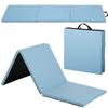 Gymnastics Mat Exercise Mat Tumbling Mats for Home Gym, Folding Portable 8x4x2 Extra Thick Crash Panel Mat with Carrying Handles for Kids Adults, Blue view 1