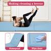 Gymnastics Mat Exercise Mat Tumbling Mats for Home Gym, Folding Portable 8x4x2 Extra Thick Crash Panel Mat with Carrying Handles for Kids Adults, Blue view 4