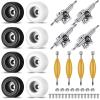 Zhehao 16 Pcs Standard Fingerboard Tool Set CNC Lathed Fingerboard Bearing Wheels Nut Driver Screwdriver for 34 mm Skateboard Trucks(Black and White) view 1