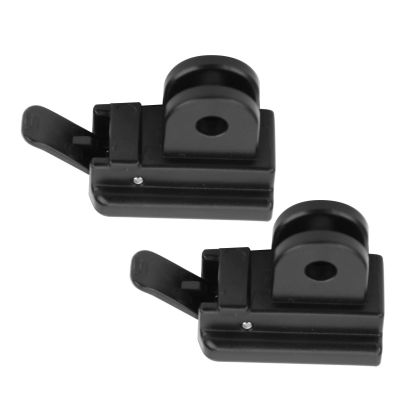 HERCHR 2pcs Bike Light Holder Adapter, Bicycle Flashlight Mount Holder Clip Mount Cycling Front Lamp Bracket (Black)