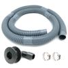 Marine Bilge Pump Hose 1-1/8 Inch Plumbing Kit, 6 FT Long, 90 degree Black Elbow Thru Hull Scupper Flapper Valve, Stainless Steel Clamps view 1