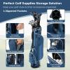 OFFICEJOY Golf Stand Bag, Portable Golf Clubs Bag w/4 Way Dividers, 4 Pockets, Adjustable Shoulder Straps, Pencil Golf Bag w/ 2 Non-Slip Stand, Lightweight Golf Bag for Men Women (Navy) view 4