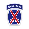 Kiss-Cut Stickers - Army - 10th Mountain Division Without Text (6"x6", Transparent) view 1