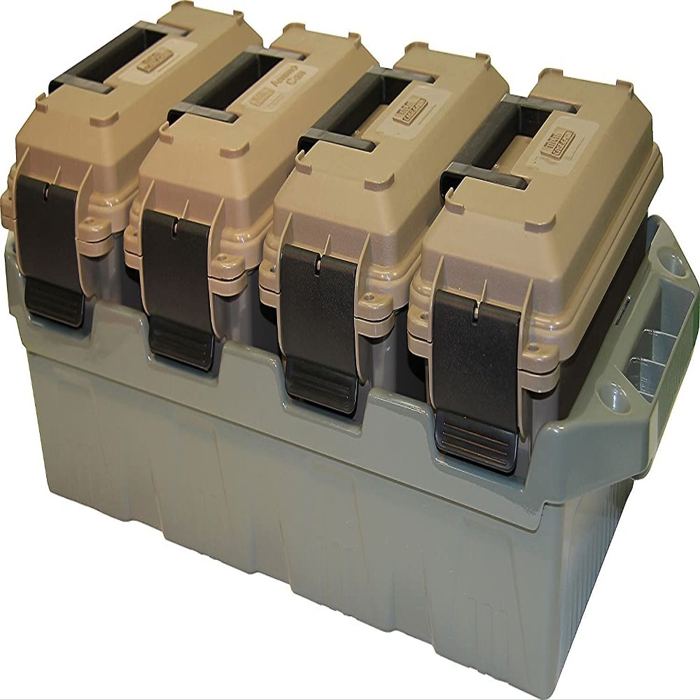 Ammo Crate (4-Can) Brown, 1 Pack - 30 Caliber (AC4C)