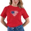 5X-Large Red Mens Distressed Super Flag Diamond USA Patriotic T-Shirt view 2