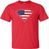 5X-Large Red Mens Distressed Super Flag Diamond USA Patriotic T-Shirt view 3