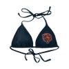 FOCO Chicago Bears NFL Womens Solid Logo Bikini Top - S view 3