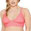 Hula Honey Swimwear Top Small Junior Rib Illusion Cross-Back Pink S view 1