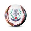 MAKEABALL Father's Day Custom Photo Baseball | Personalized Baseball with Your Pictures | #1 Dad, Worlds Best Dad, Husband, Grandpa (Happy Father's Day - Emblem Design) view 3