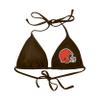 FOCO Cleveland Browns NFL Womens Solid Logo Bikini Top view 3