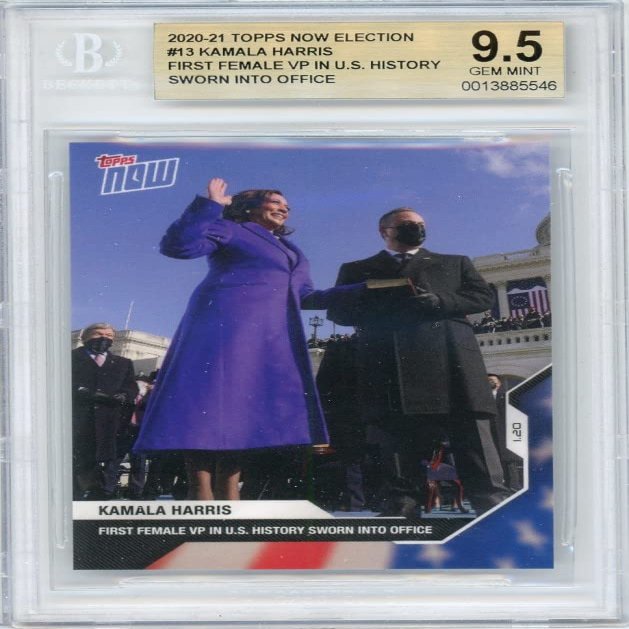 Kamala Harris 2021 Topps Now Presidential Election Card #13 BGS 9.5 Gem Mint
