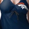 FOCO Denver Broncos NFL Womens Summertime Solid Tankini Bikini Top - L view 2