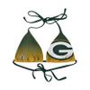 FOCO Green Bay Packers NFL Womens Gradient Big Logo Bikini Top - L view 3