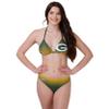 FOCO Green Bay Packers NFL Womens Gradient Big Logo Bikini Top - L view 4