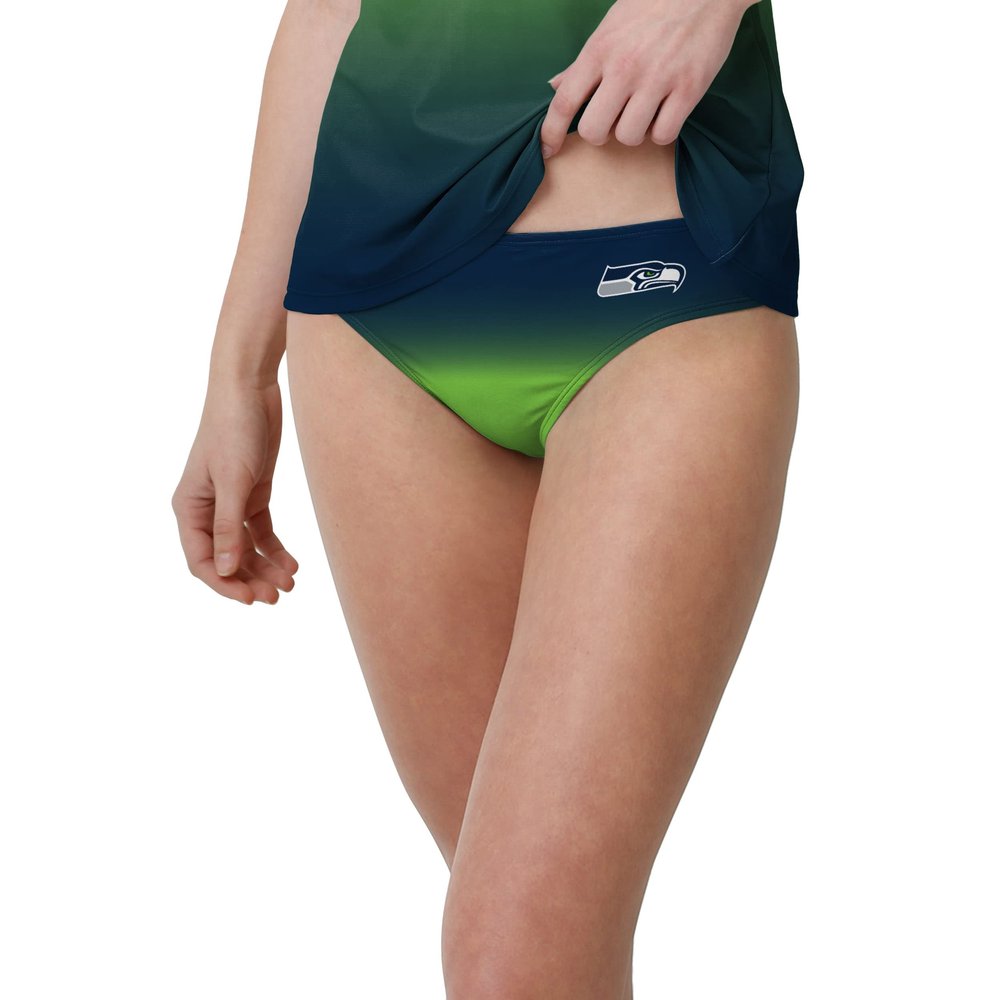 FOCO Seattle Seahawks NFL Womens Gametime Gradient Bikini Bottom - XXL
