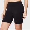 32 Degrees Cool Women's Ultra-Stretch Bike Short | Light Support | Lounging | Yoga | 4-Way Stretch, Black, X-Large view 4