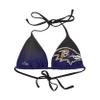 FOCO Baltimore Ravens NFL Womens Gradient Big Logo Bikini Top - S view 3