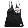 FOCO Pittsburgh Steelers NFL Womens Summertime Solid Tankini Bikini Top - XXL view 2