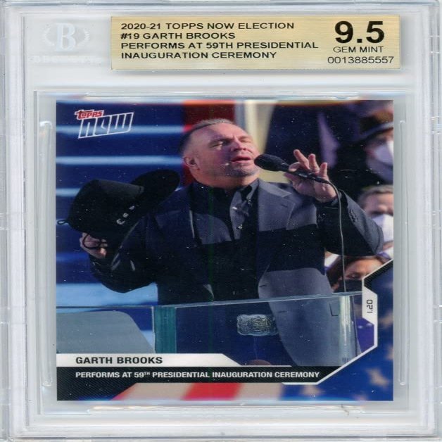 Garth Brooks 2021 Topps Now Presidential Election Card #19 BGS 9.5 Gem Mint