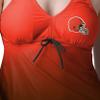 FOCO Women's NFL Team Logo Ladies Bathing Swim Wear Suit, Gametime Gradient-Tankini Top, Large view 3