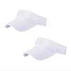 2 Pieces of White Sun Visor Hats Adjustable Sport Visors Cap Visors for Women and Men (One Size)