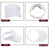 2 Pieces of White Sun Visor Hats Adjustable Sport Visors Cap Visors for Women and Men (One Size) view 3