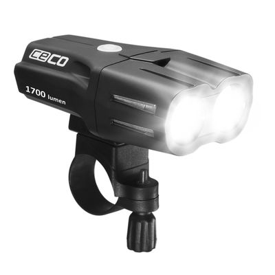 CECO USA 1700 Lumen USB Rechargeable Bike Light  Tough & Durable IP67 Waterproof & FL1 Impact Resistant  Super Bright F1700 Bicycle Headlight  for Commuters, Road Cyclists & Mountain Bikers
