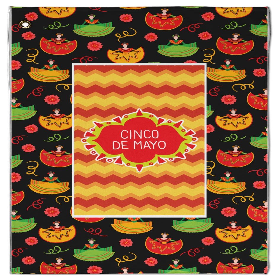 YouCustomizeIt Cinco De Mayo Golf Towel - Poly-Cotton Blend - Large