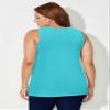 Catherines Women's Plus Size Suprema Tank - 3X, Aqua Blue view 2