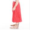 Max Studio Women's Petite Size Long Pleated Skirt, Red/Cream Gradual Twin Dot, LP view 2