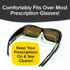 BattleVision Wrap Arounds HD Polarized Sunglasses, AS-SEEN-ON-TV, Fits Over Your Prescription Eyeglasses and Reading, See Clearer, Anti-Glare, Protects Your Eyes by Blocking Blue & UV Rays, Unisex view 3