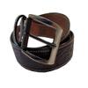 MENS LEATHER BELT FLORAL TOOLED ONE PIECE WORK CASUAL OFFICE WEAR BROWN BELTS FOR MEN (32 in) view 2