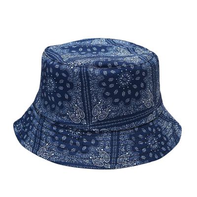 Women Summer Paisley Bucket Hat Reversible Cotton Fisherman Cap Beach Hat Trendy Print Travel Sun Hats for Teen Girls
